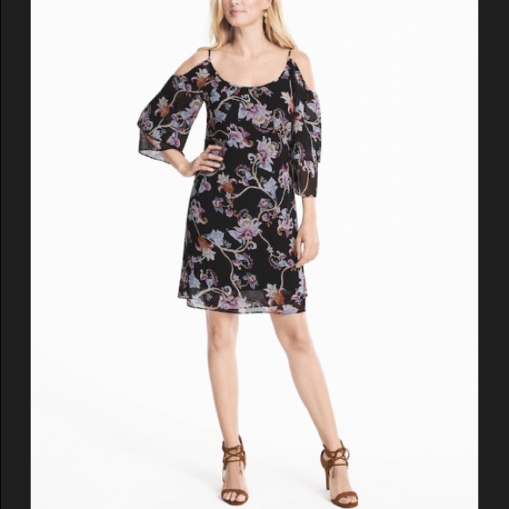 🌷 NWT WHBM Midnight Vines Shift Dress